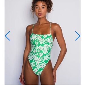 Skatie Resa Green Floral One-Piece ‘Georgia’ Swimsuit NEW